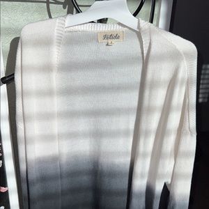 womens cardigan ombré white to black